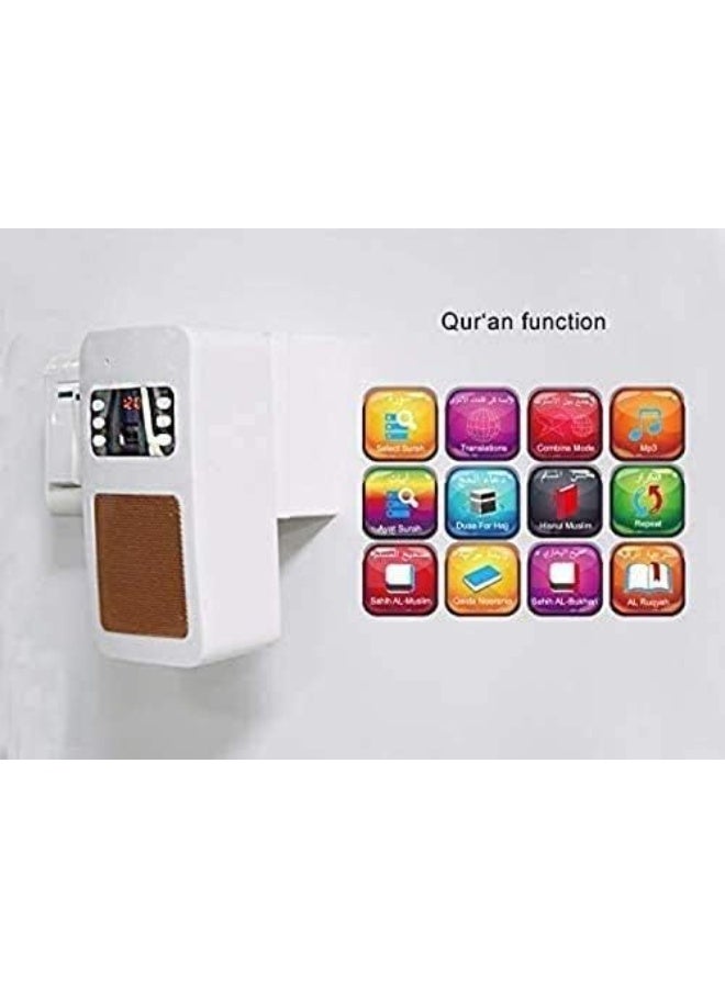 Equantu Quran Speaker – A Complete Spiritual Listening Experience-Quran Wall Bluetooth Speaker White - Image 2